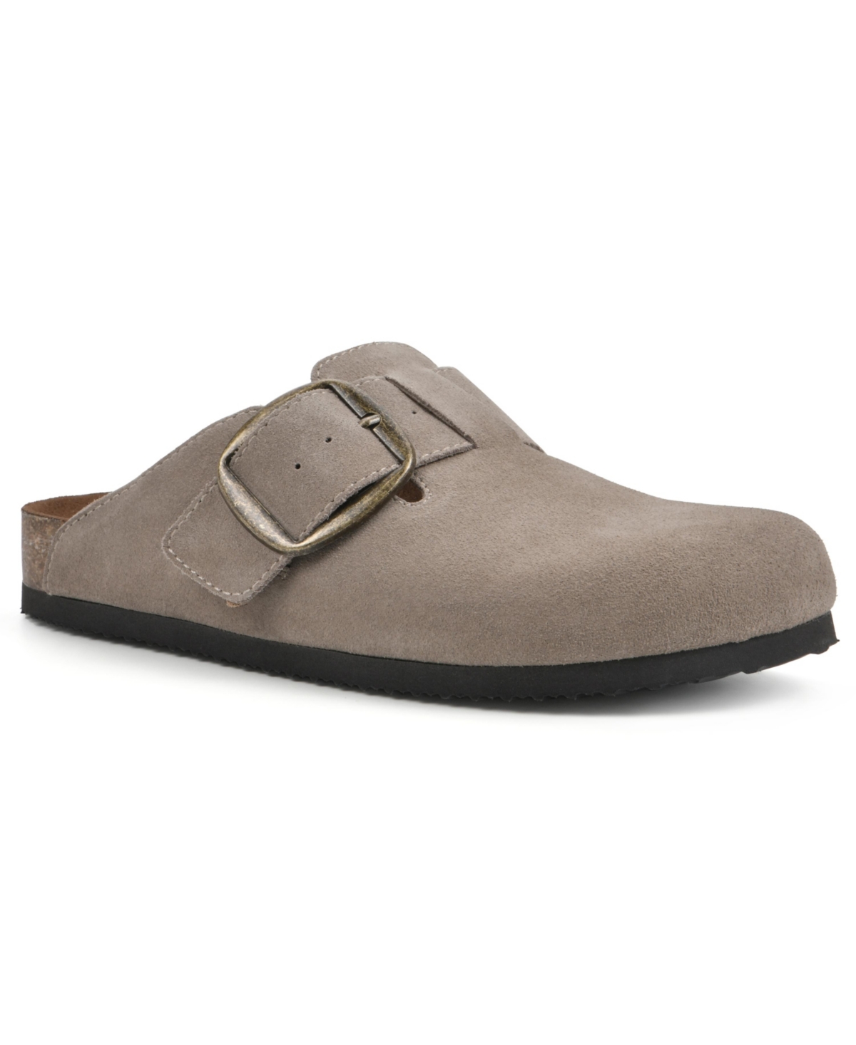 White Mountain Women's Big Easy Slip On Clogs In Taupe Suede