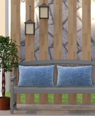 Linden Street Solid Velvet Embroidered Decorative Pillow, 14" x 24"