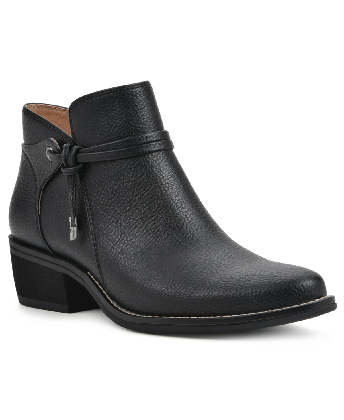 Women's Althorn Zipper Ankle Booties - Black Smooth