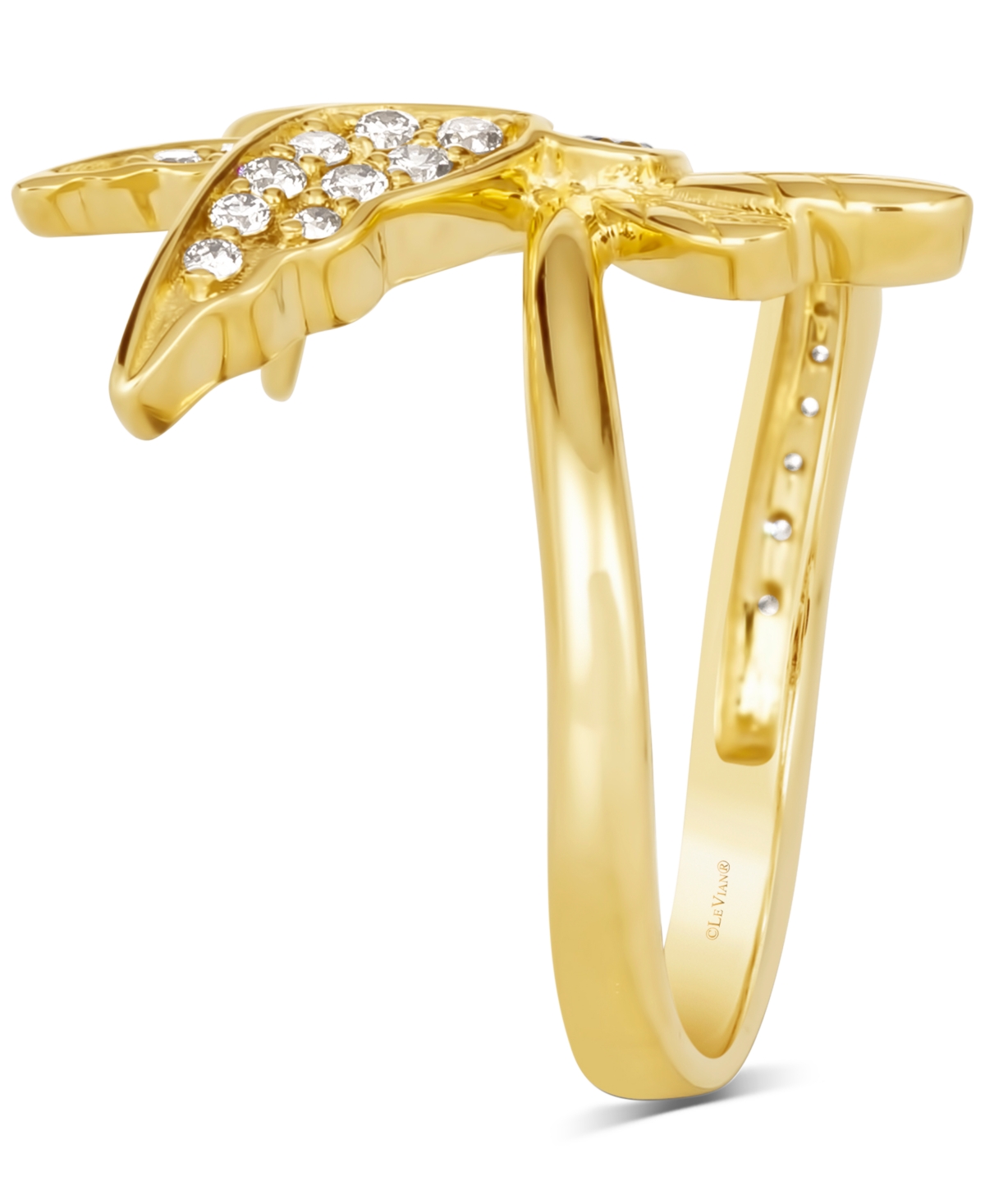 Le Vian Multicolor Diamond Bird Statement Ring (1/2 ct. t.w.) in 14k Gold - 14K Honey Gold Ring