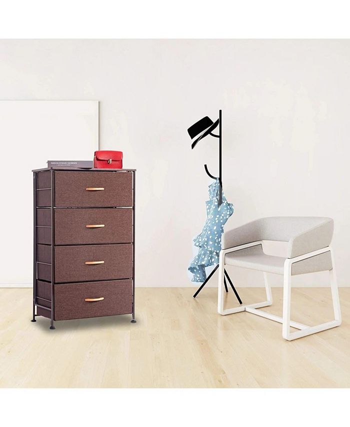 Simplie Fun Fabric 4 Drawers Storage Organizer Unit Easy Assembly