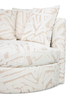 Korren Fabric Round Swivel Chair, Created for Macy's