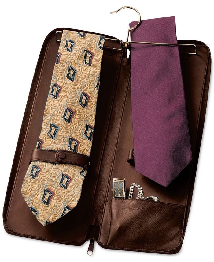 ROYCE New York Zippered Travel Tie Case Macy's