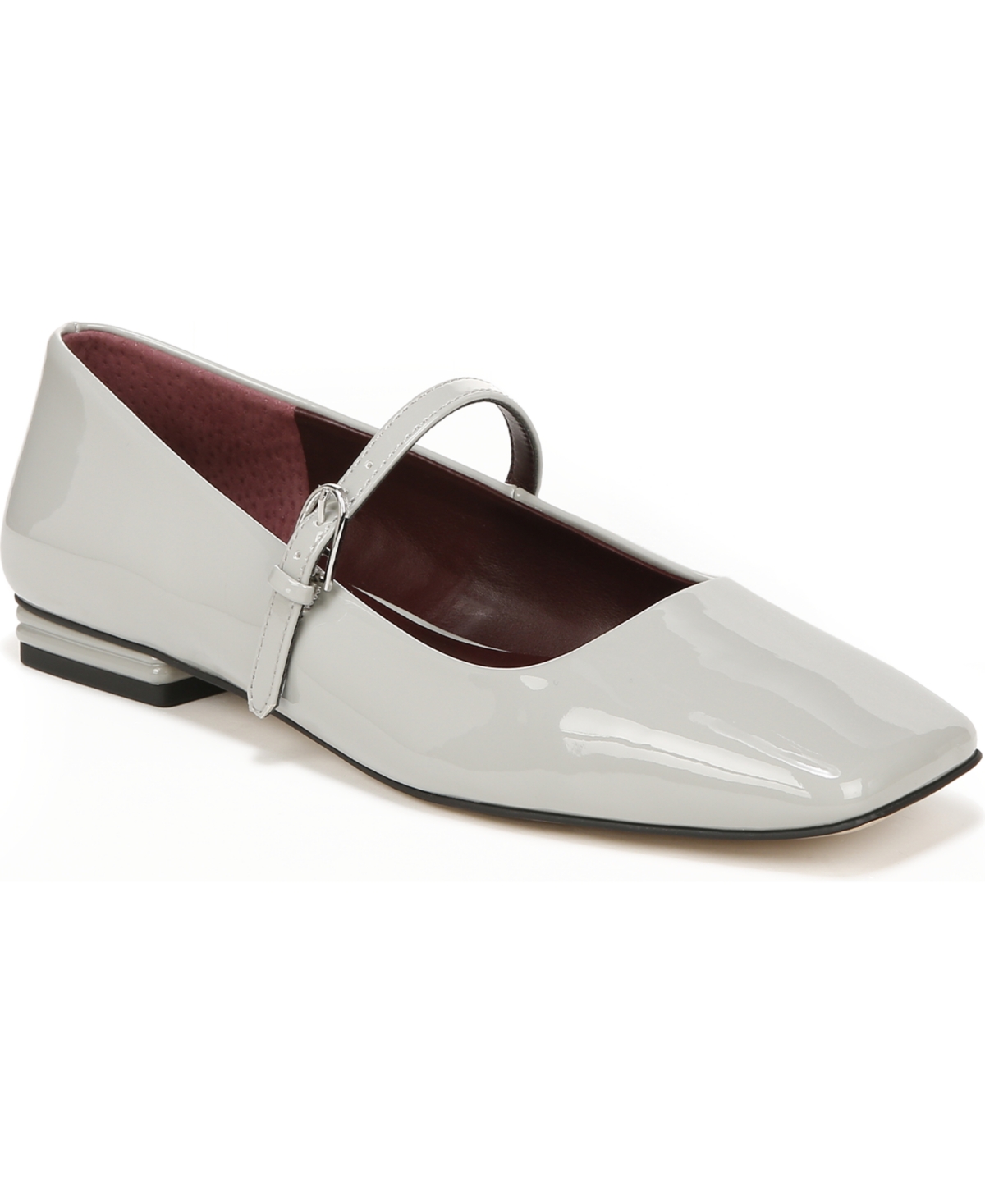 Women's Tinsley Square Toe Mary Jane Flats - Grey Faux Patent