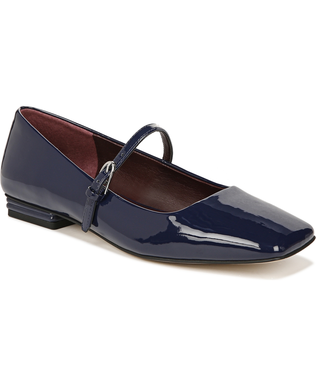 Franco Sarto Womens Patent Square Toe Loafers In Blue