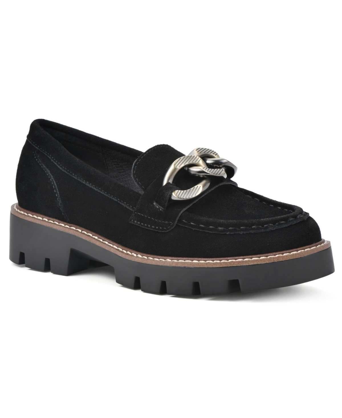 White Mountain Women's Goodie 2 Lug Sole Loafer In Black