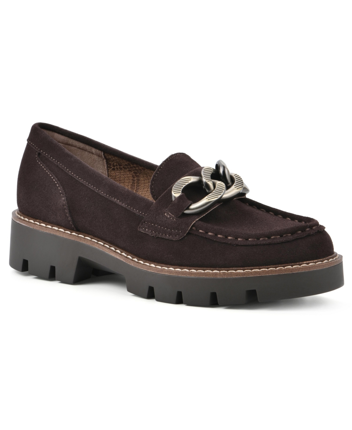 White Mountain Women's Goodie 2 Lug Sole Loafer In Brown