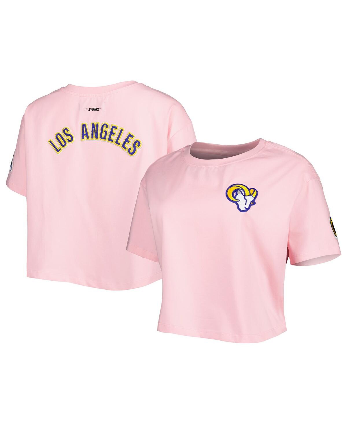 Pro Standard Women's  Pink Los Angeles Rams Cropped Boxy T-shirt