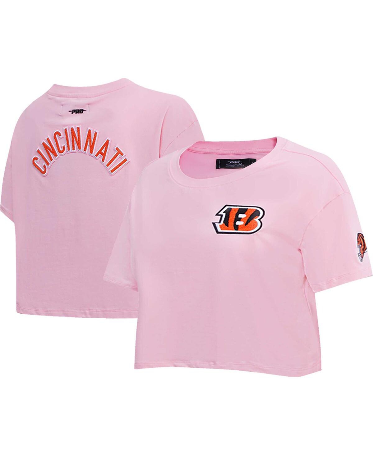 Pro Standard Women's  Pink Cincinnati Bengals Cropped Boxy T-shirt