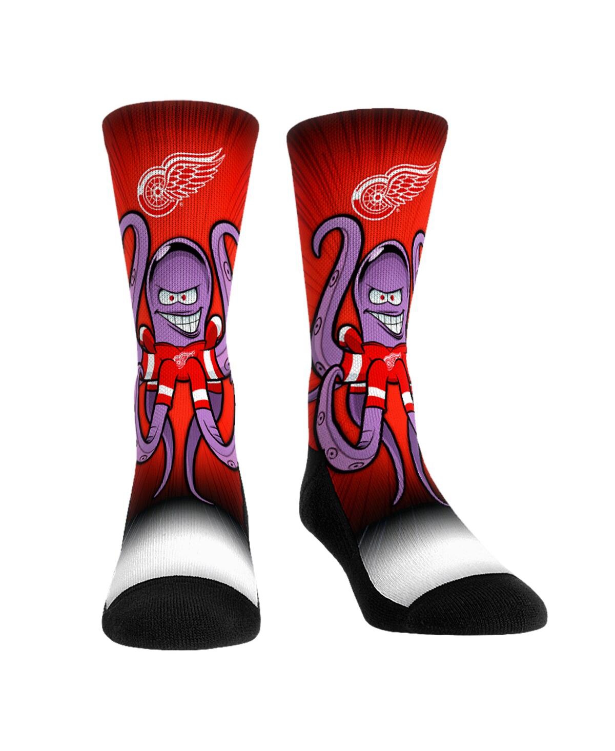Rock 'em Men's And Women's  Socks Detroit Red Wings Mascot Pump Up Crew Socks In Multi