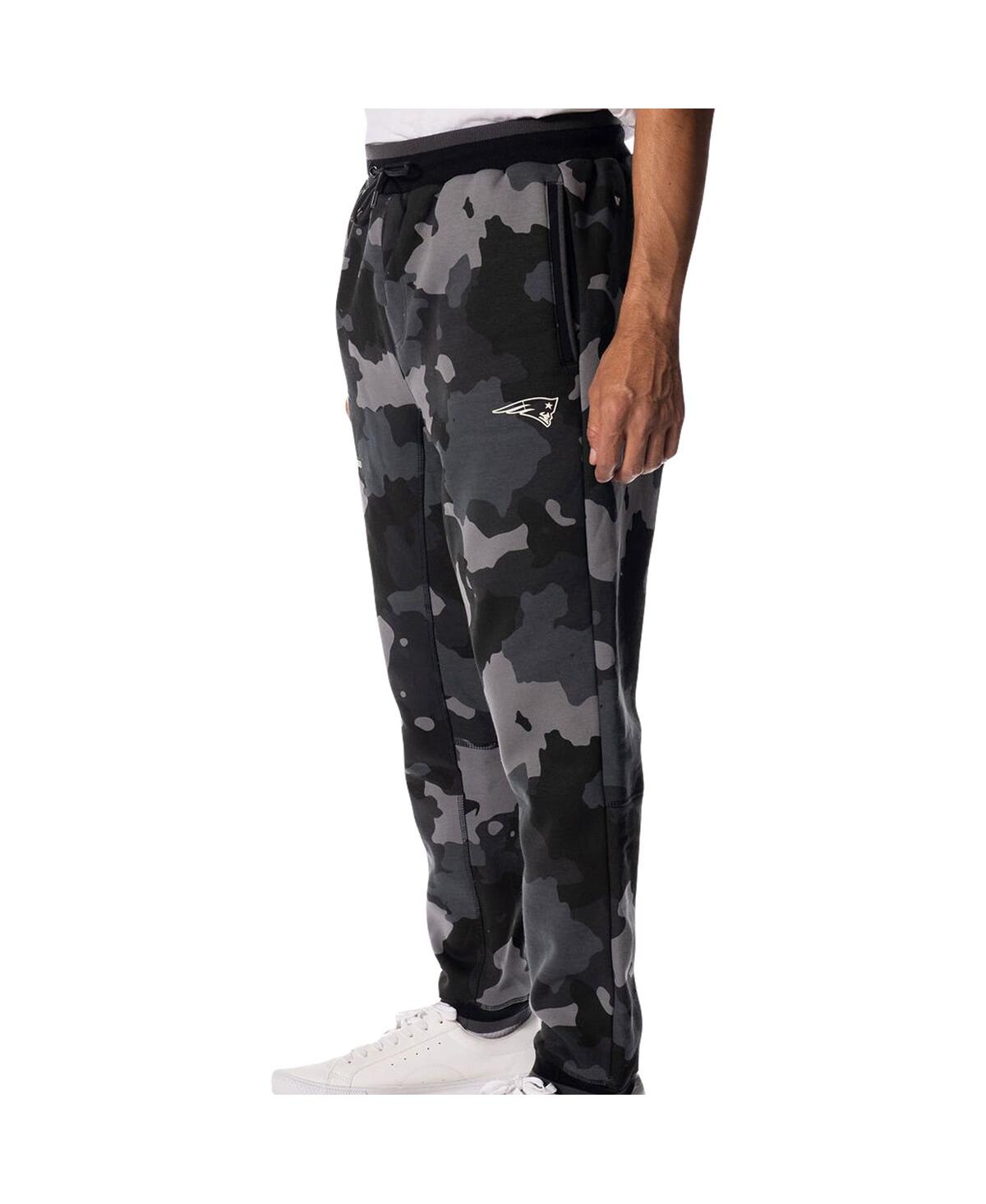 The Wild Collective Men's And Women's  Black New England Patriots Camo Jogger Pants