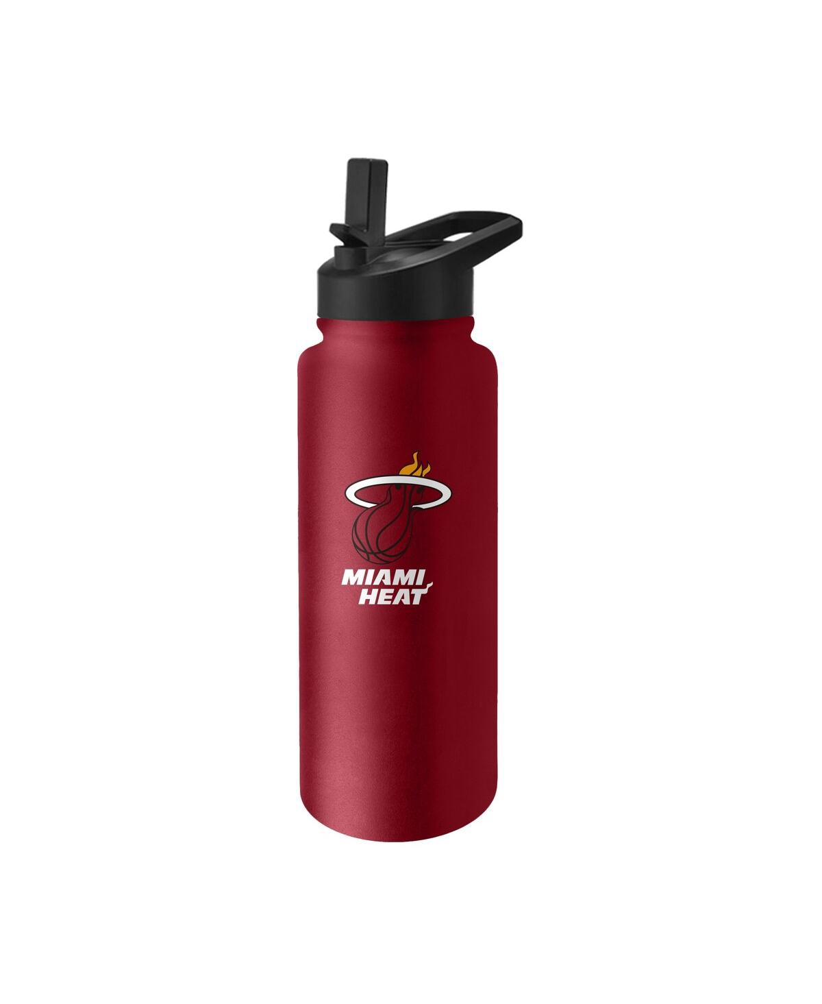 Logo Brands Miami Heat 34 oz Quencher Bottle In Red
