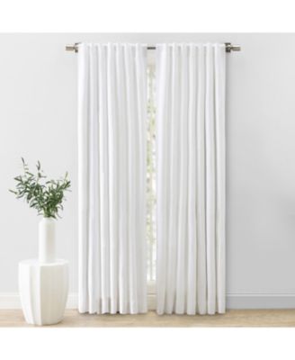 Herringbone Lined Rod Pocket With Back Tabs Curtain Panel 48"W x 63"L