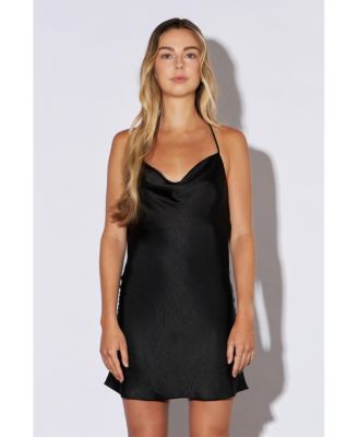 Women's Cowl Neck Mini Dress with X-Back