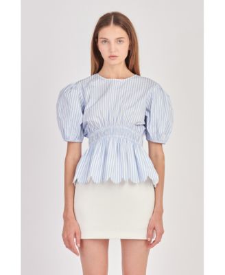 Women's Stripe Woven Blouse