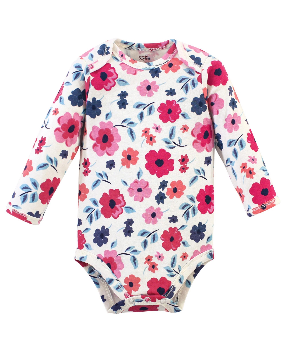 Touched by Nature Baby Girls Baby Organic Cotton Long-Sleeve Bodysuits 5pk,- Garden floral