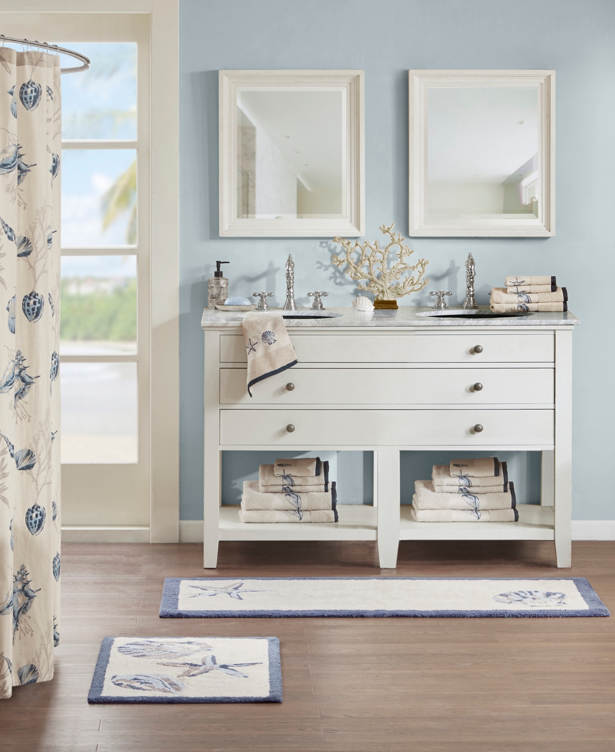 Madison Park Bayside Tufted Cotton Bath Runner,
