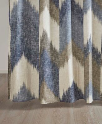 Alpine  Chevron Stripe Cotton Shower Curtain, 72" x  72"