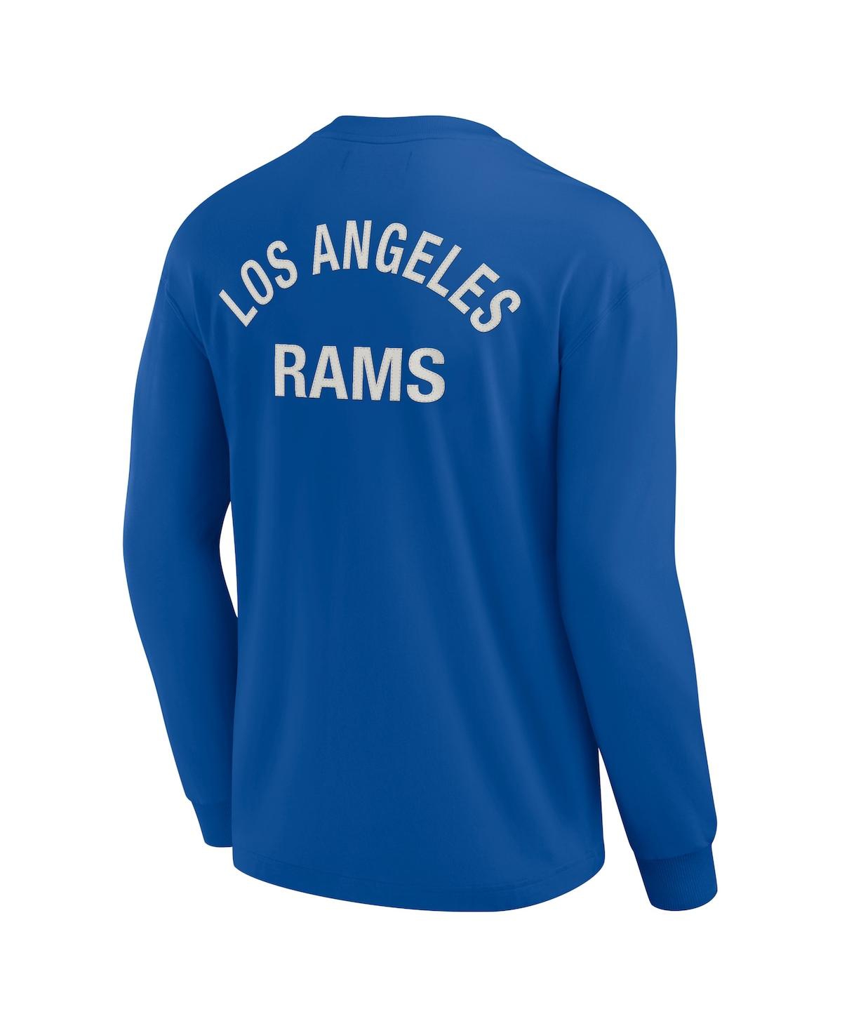 Shop Fanatics Signature Men's And Women's  Royal Los Angeles Rams Super Soft Long Sleeve T-shirt