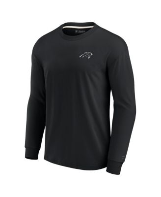 Men's and Women's Black Carolina Panthers Super Soft Long Sleeve T-shirt