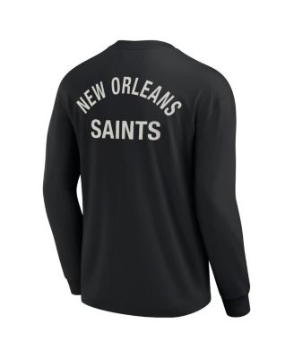 Men's and Women's Black New Orleans Saints Super Soft Long Sleeve T-shirt