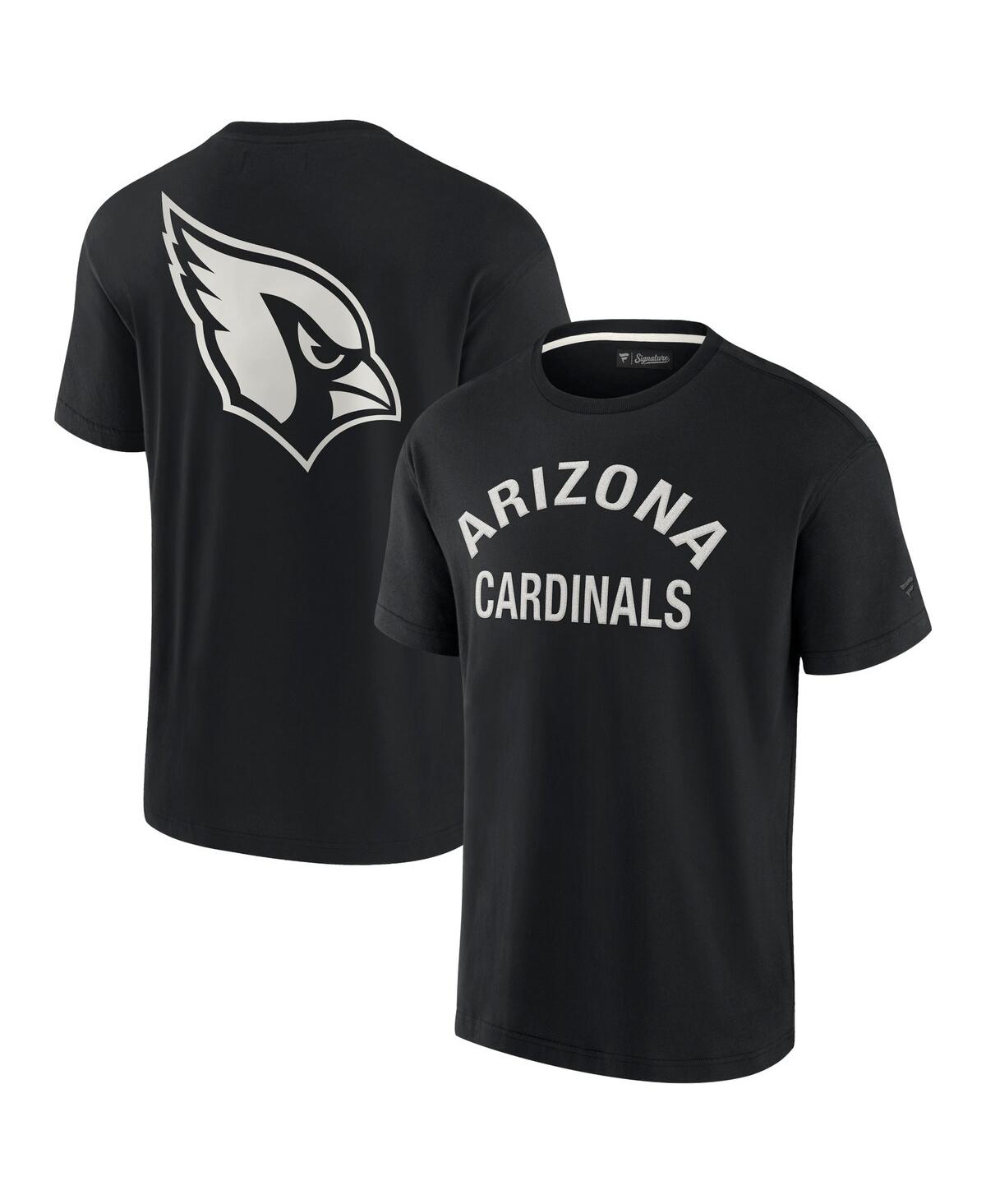 Fanatics Signature Men's And Women's  Black Arizona Cardinals Super Soft Short Sleeve T-shirt In Black