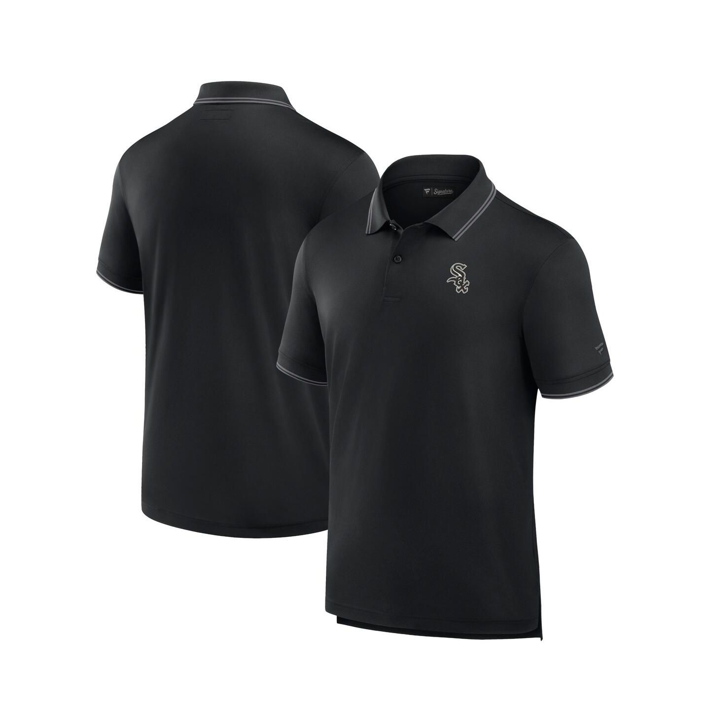 Мужское поло Fanatics Signature Black Chicago White Sox Pique Polo — фото 2