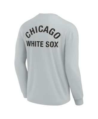 Men's and Women's Gray Chicago White Sox Super Soft Long Sleeve T-shirt