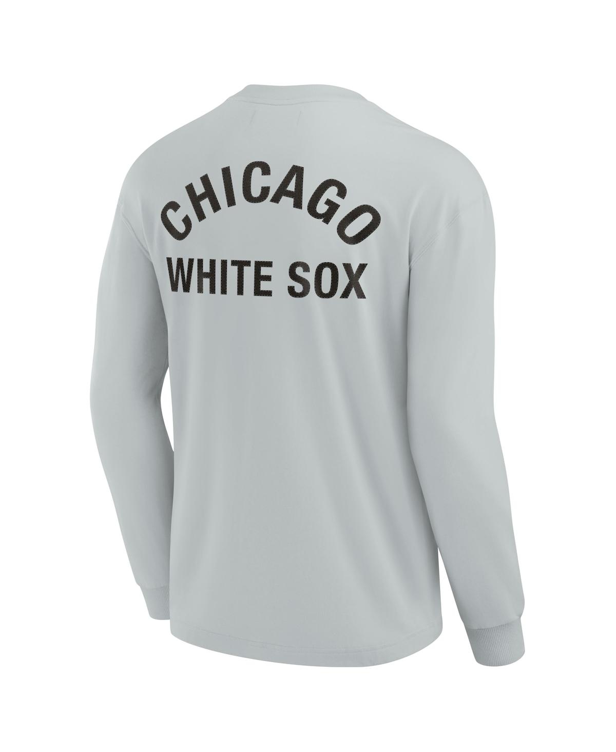 Fanatics Signature Men's And Women's  Gray Chicago White Sox Super Soft Long Sleeve T-shirt In Gray