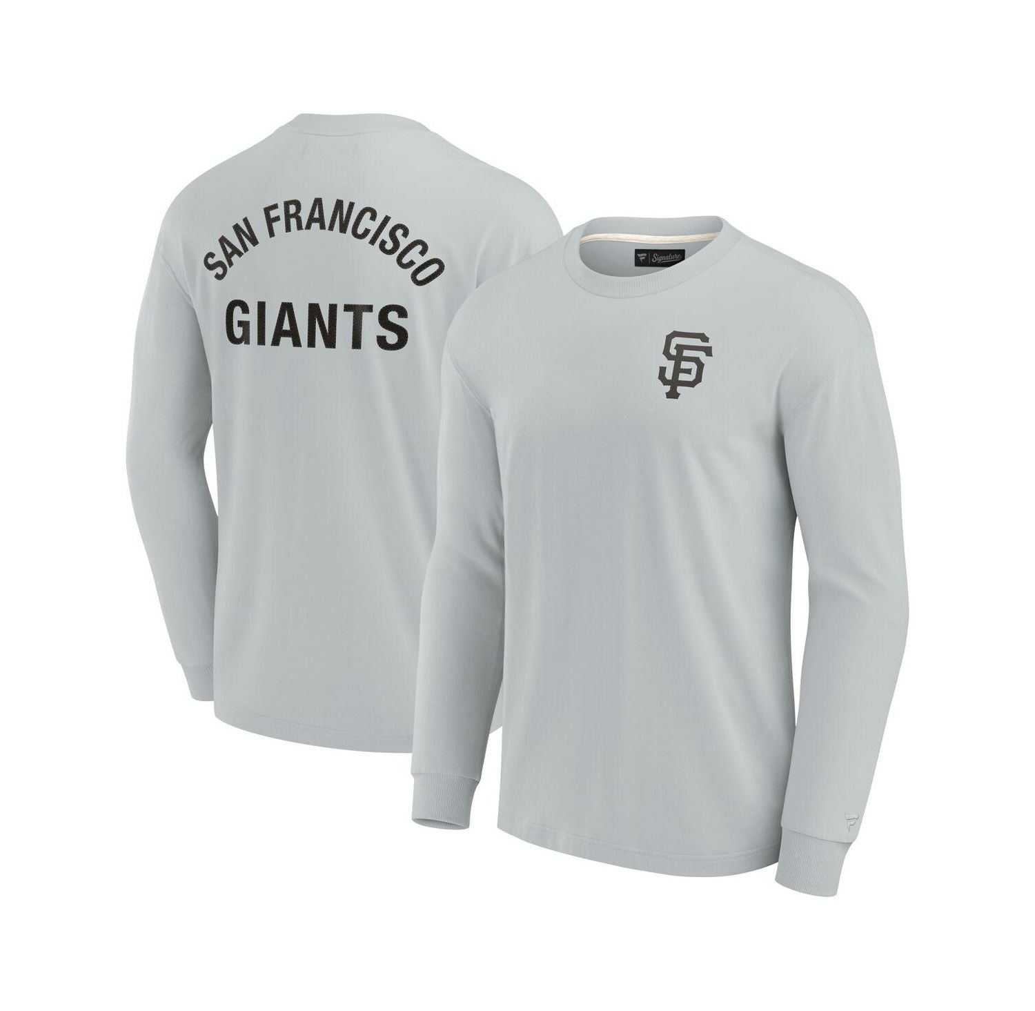 Men's and Women's Gray San Francisco Giants Super Soft Long Sleeve T-shirt