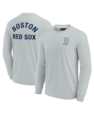 Unisex Fanatics Signature Gray Boston Red Sox Super Soft Long Sleeve T-Shirt Size: Small