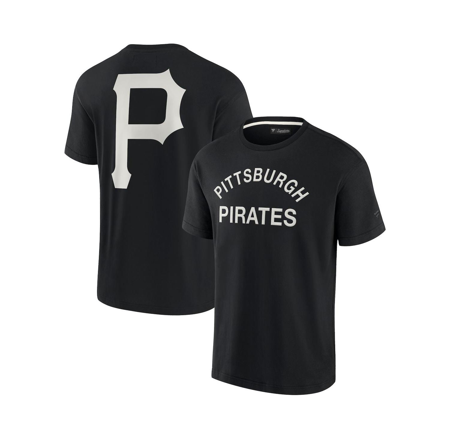 Men's and Women's Black Pittsburgh Pirates Super Soft Short Sleeve T-shirt