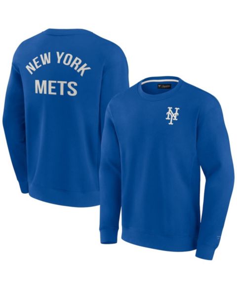 Толстовка Fanatics Signature Royal New York Mets Super Soft Pullover Crew