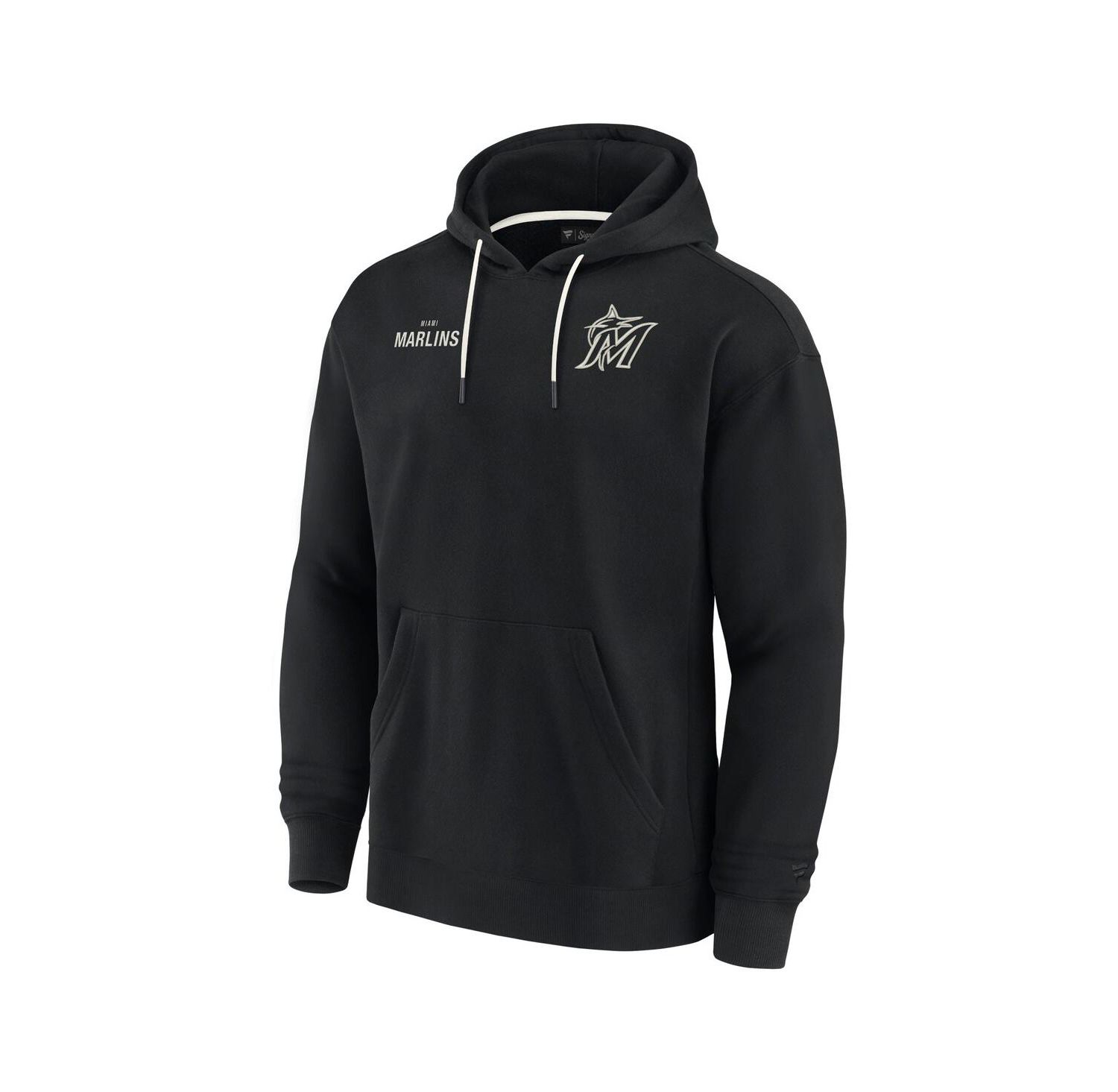 Men's and Women's Black Miami Marlins Super Soft Fleece Pullover Hoodie