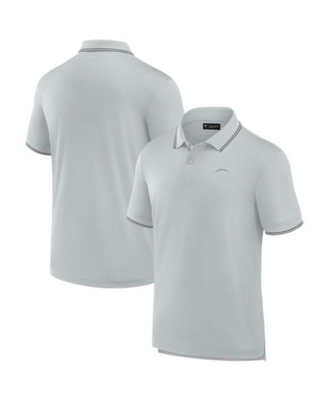 Мужское поло Fanatics Signature Gray Los Angeles Chargers Pique Polo