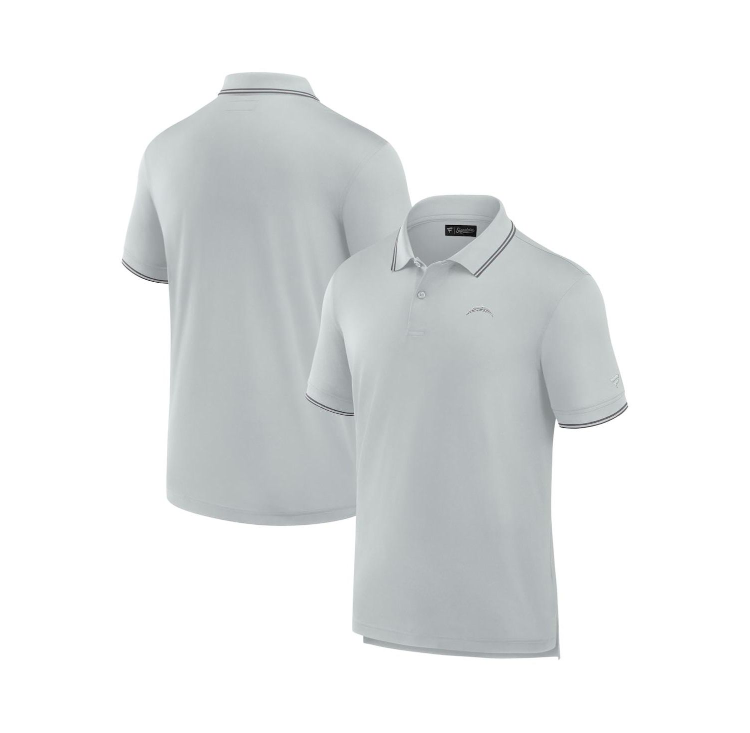 Men's Gray Los Angeles Chargers Pique Polo Shirt