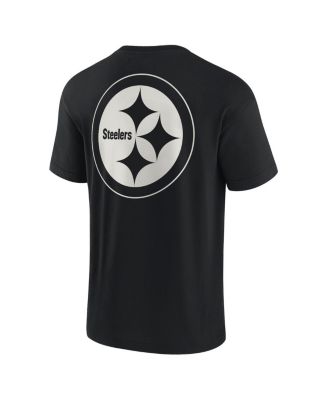 Fanatics Signature Men's and Women's Black Pittsburgh Steelers Super Soft Short Sleeve T-shirt
