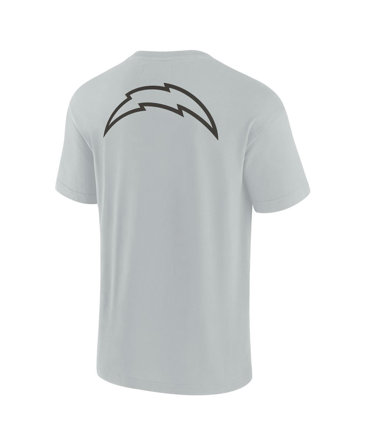 Fanatics Signature Men's And Women's  Gray Los Angeles Chargers Super Soft Short Sleeve T-shirt In Gray