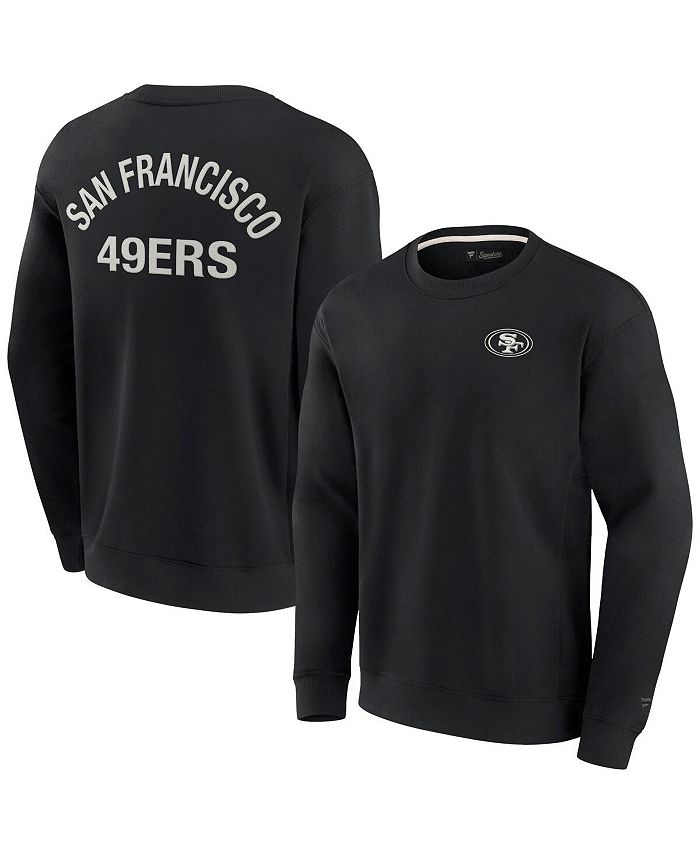 Fanatics Signature Men's and Women's Black San Francisco 49ers Super Soft  Pullover Crew Sweatshirt - Macy's