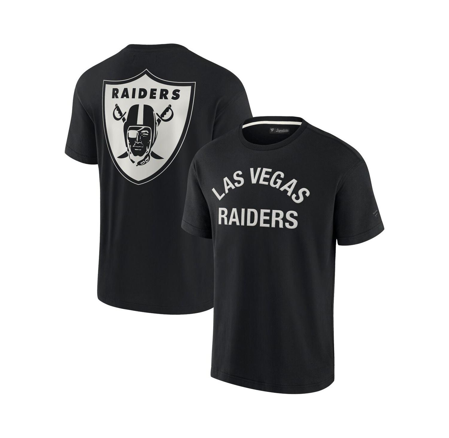 Men's and Women's Black Las Vegas Raiders Super Soft Short Sleeve T-shirt