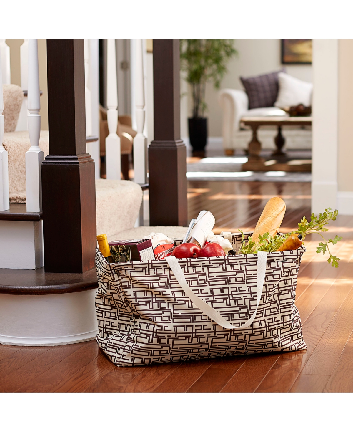 Household Essentials Rectangular Krush Container, Geometric In Multicolor