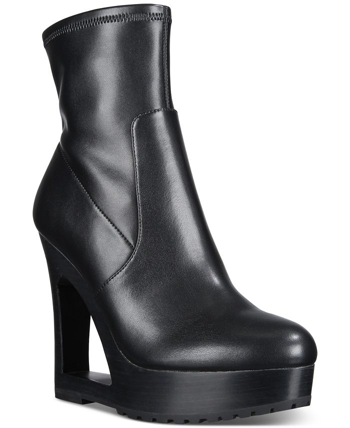 AAJ By Aminah Ava Low Platform Wedge Boots - Macy's