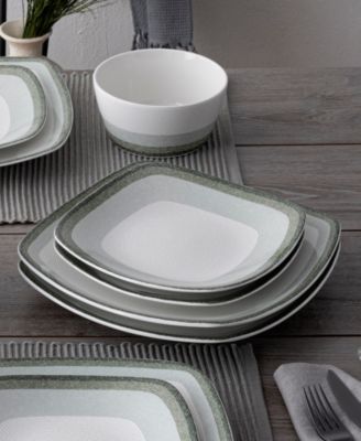 Colorscapes Layers 12 Piece Square Dinnerware Set