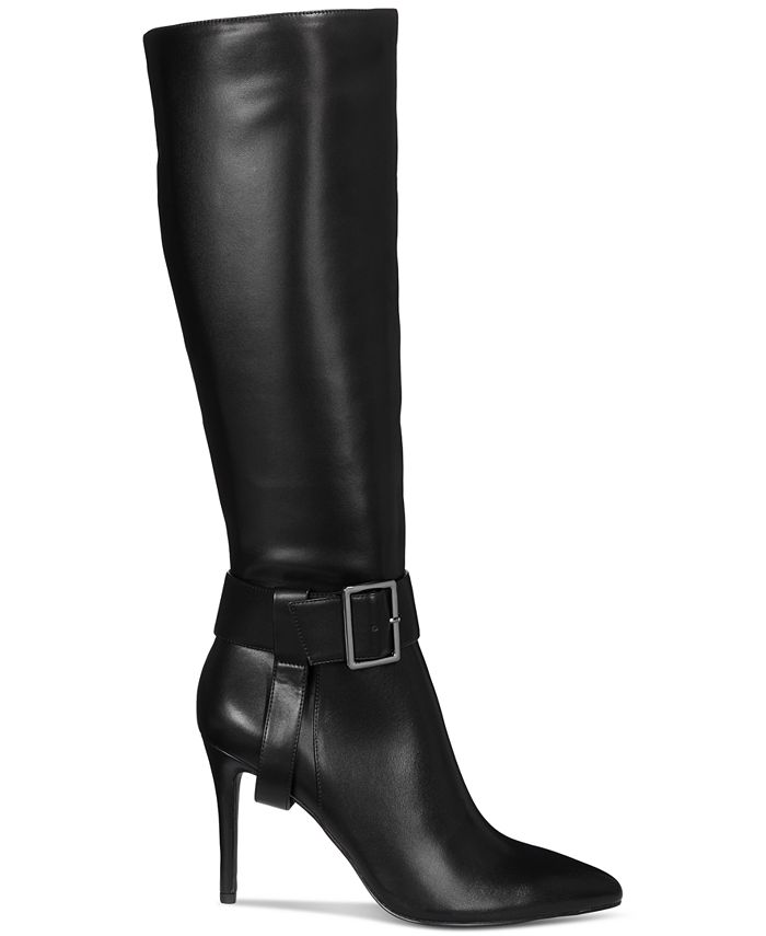 AAJ By Aminah Ayida Pointed-Toe Buckled Tall Boots - Macy's