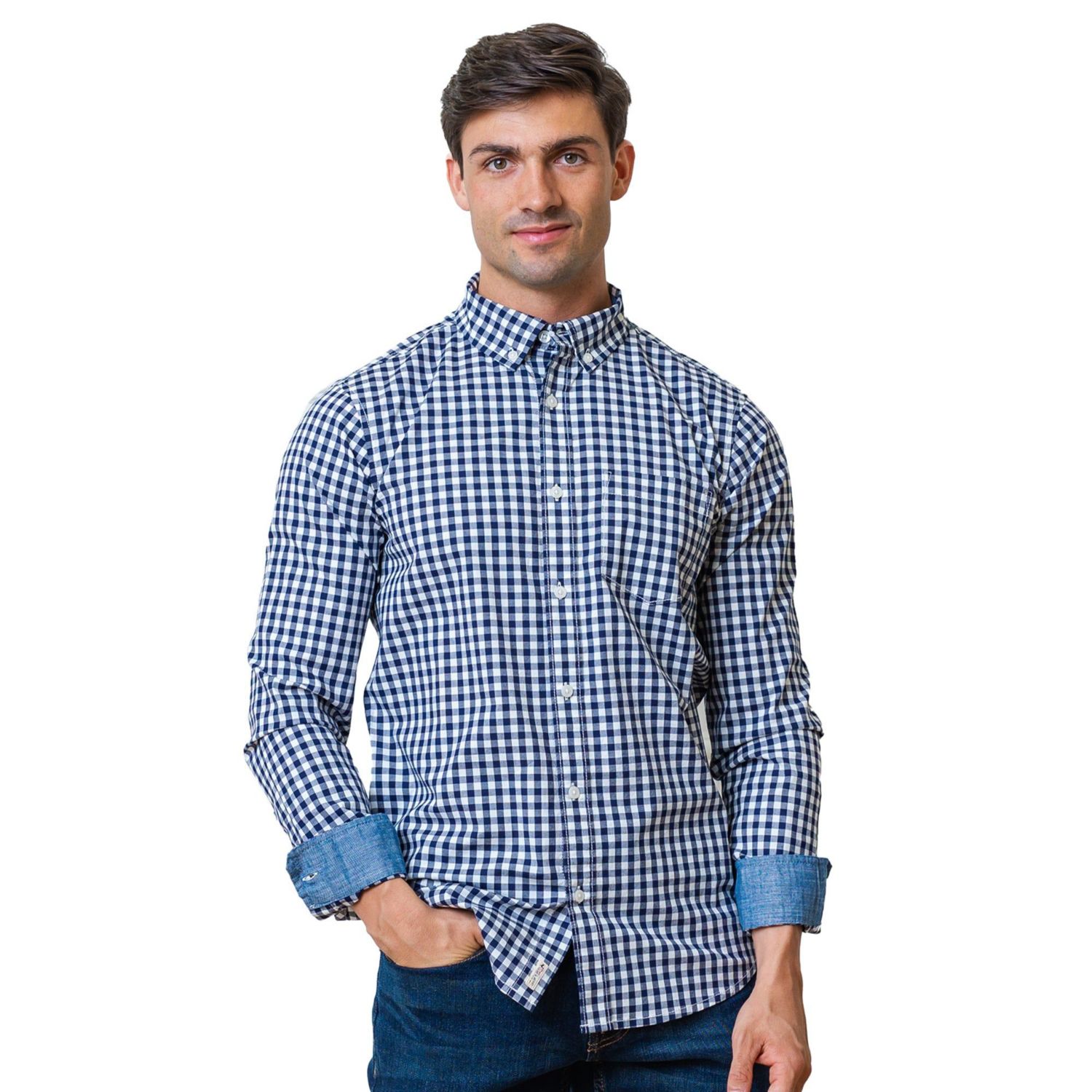 Men's Hope and Henry Organic Long Sleeve Stretch Poplin Button Down Shirt