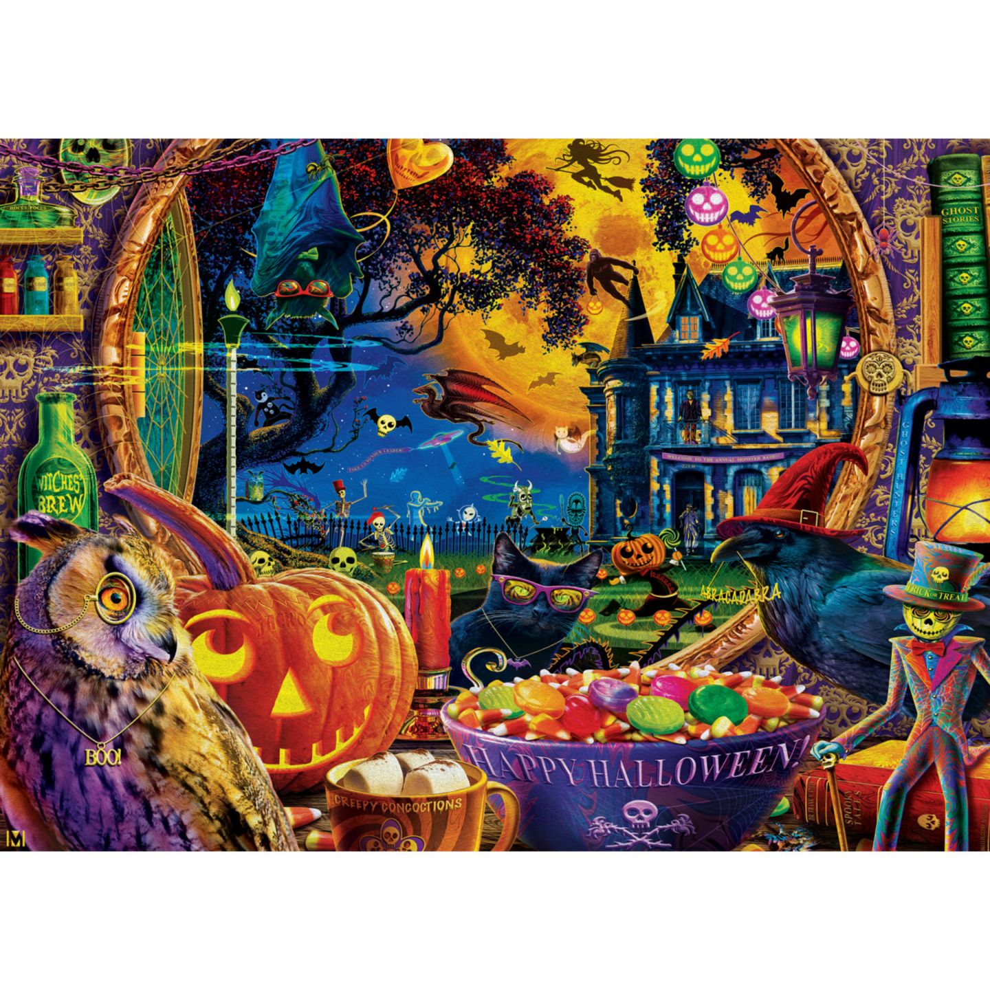Детская игрушка MasterPieces Puzzles MasterPieces Glow in the Dark - A Scary Night Outside 1000 Piece Puzzle, цвет: Разноцветный — фото 2