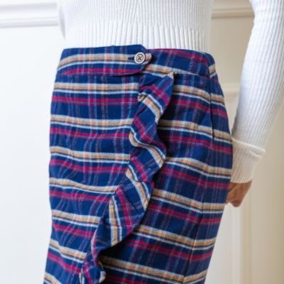 Women's Flannel Ruffle Skirt