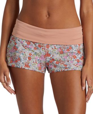 Roxy - Juniors' Printed Endless Summer Swim Boy Shorts
