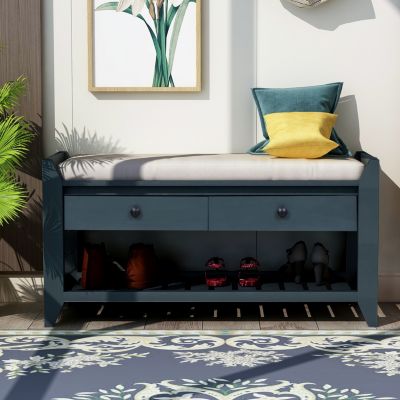 Multipurpose Entryway Bench with Seat and Drawers