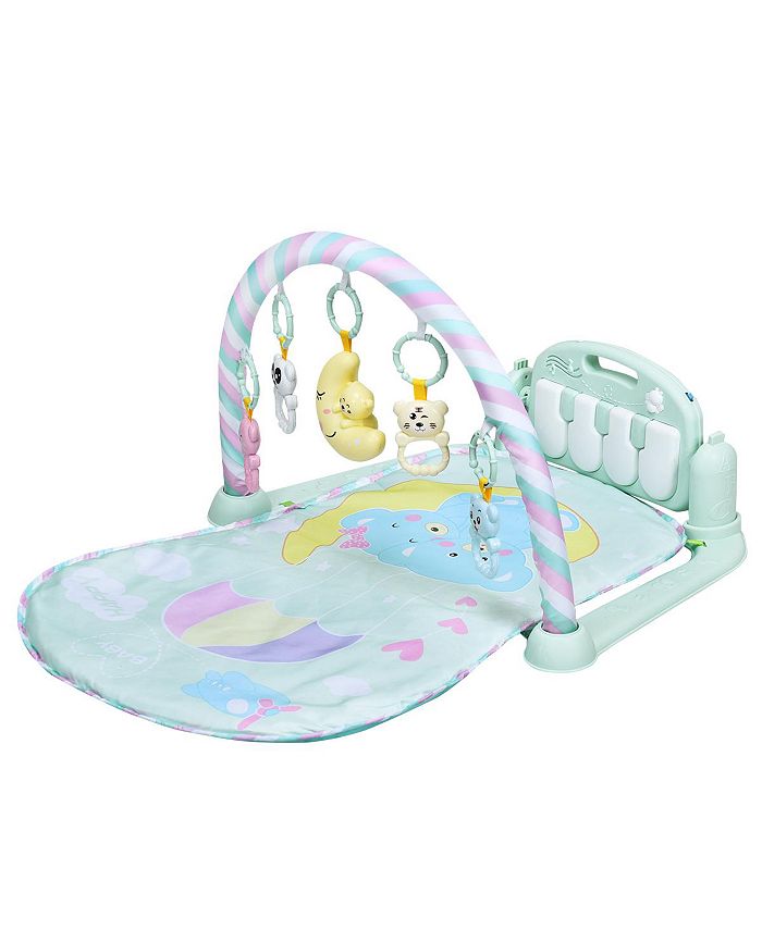 Costway Gym Play Mat 3 in 1 Fitness Music and Lights Fun Piano Activity